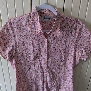 Vintage Floral Button Down Blouse Size M By Joanna